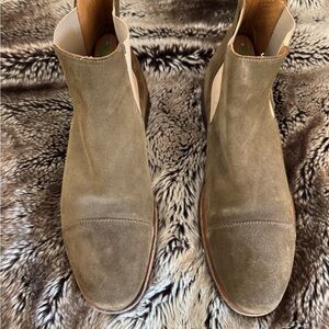 Taft Men's Suede Chelsea Boots - Olive Green 44/11.5